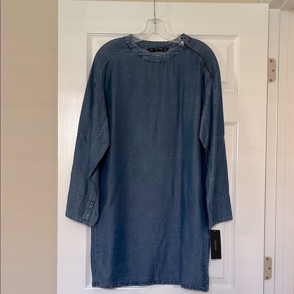 Zara Basic Denim Dress- Size Small